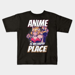 Anime Is My Happy Place Otaku Gift Anime Kids T-Shirt